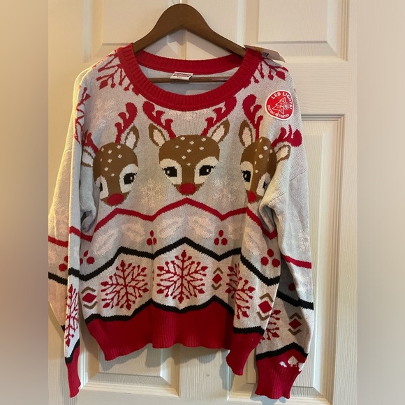 Women’s holiday sweater reindeer-XXL/NWT - Picture 1 of 5